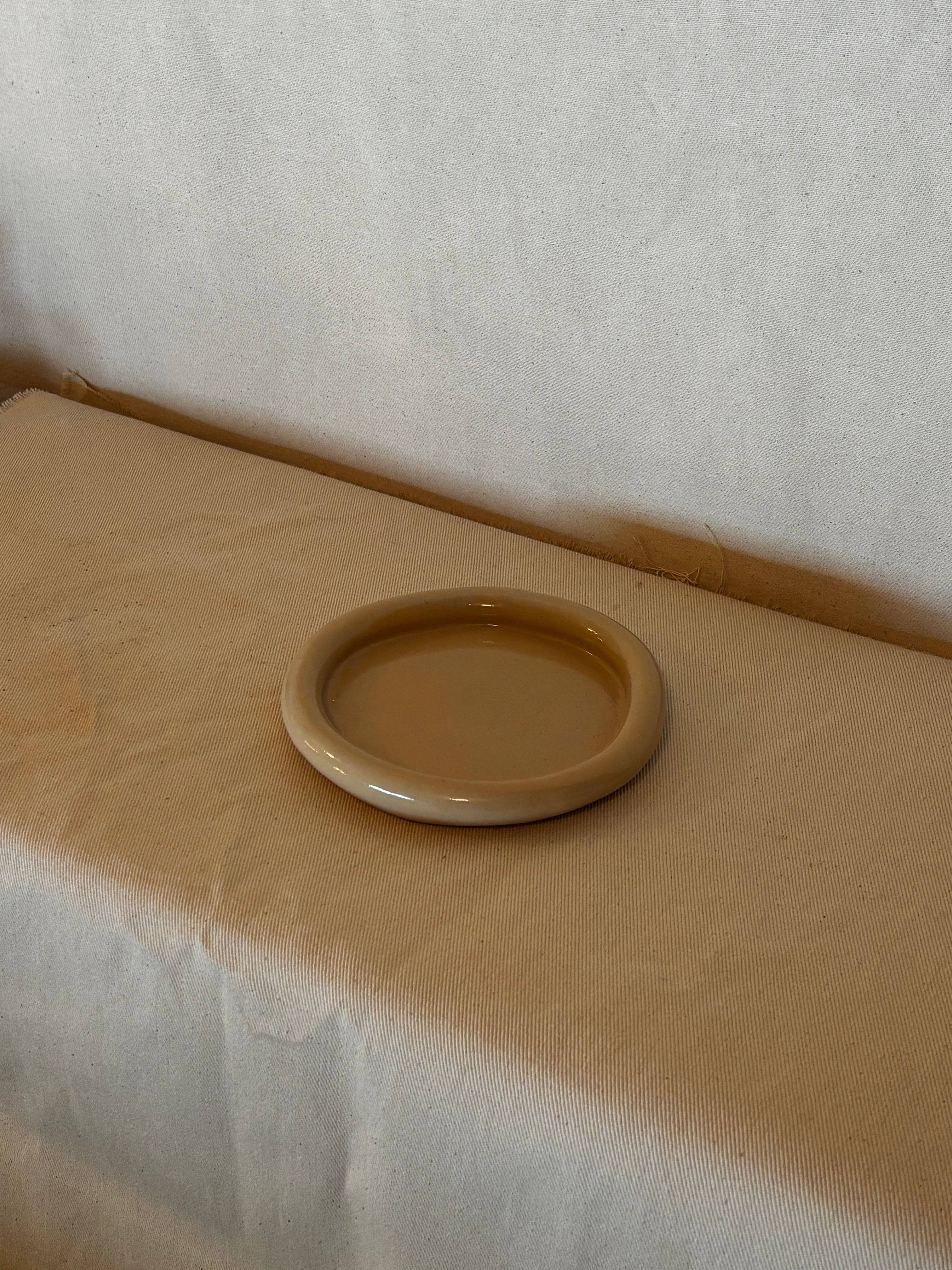 Beige Gloss Bread Plate