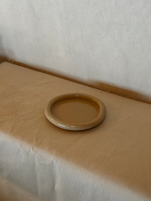 Beige Gloss Bread Plate