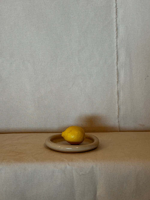 Beige Gloss Bread Plate