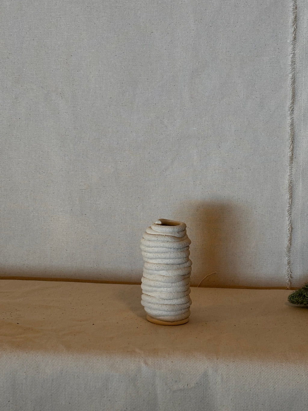 Glazed tall pourer - cracked base / glaze matte