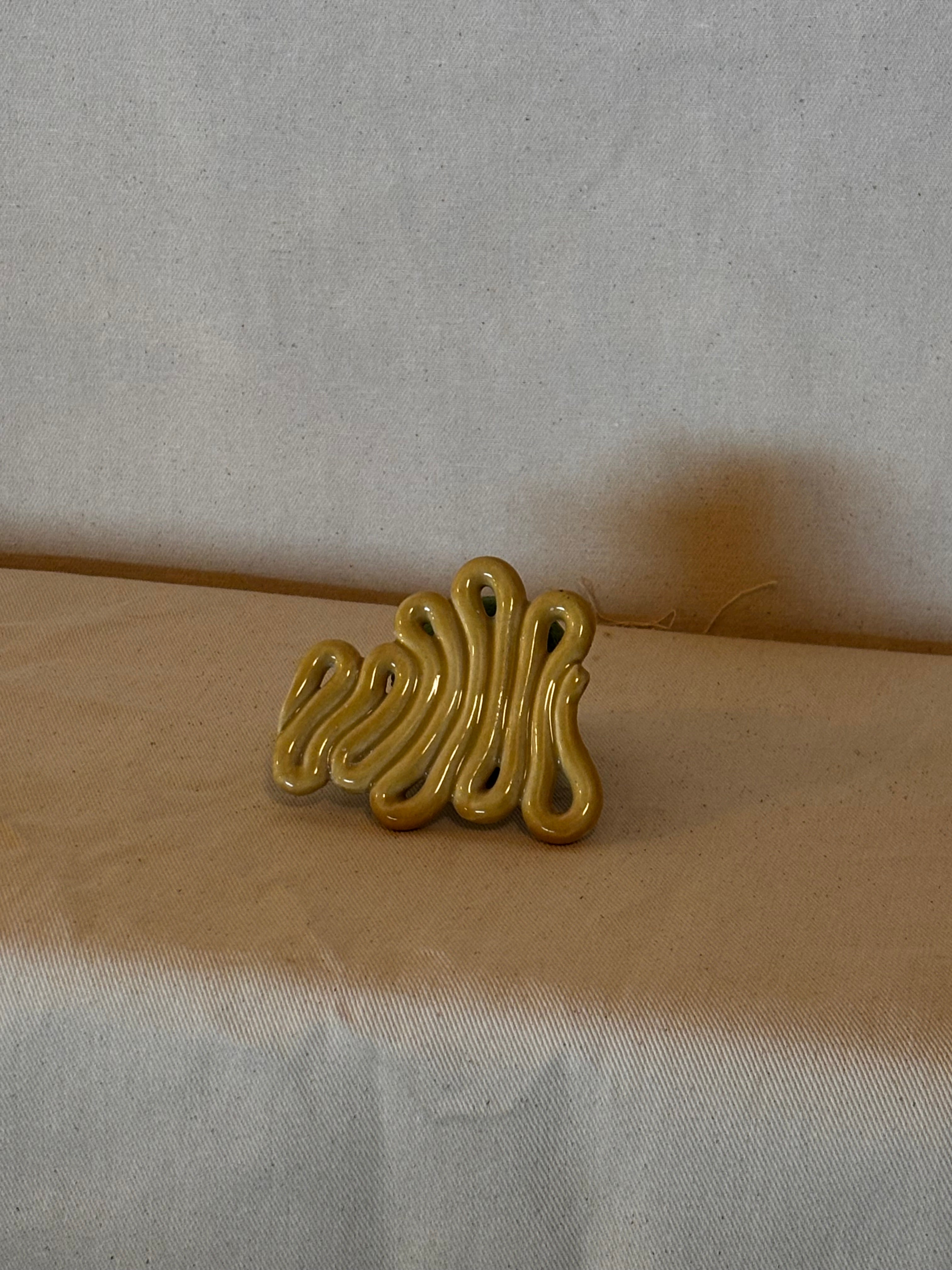 Mustard yellow gloss coaster