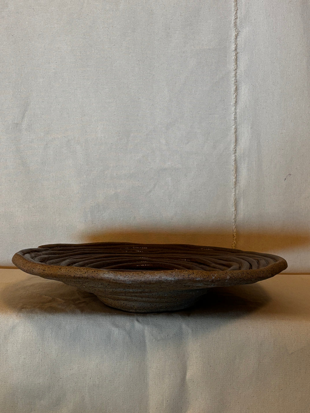 Chocolate Medium Bowl Bubbled Vase