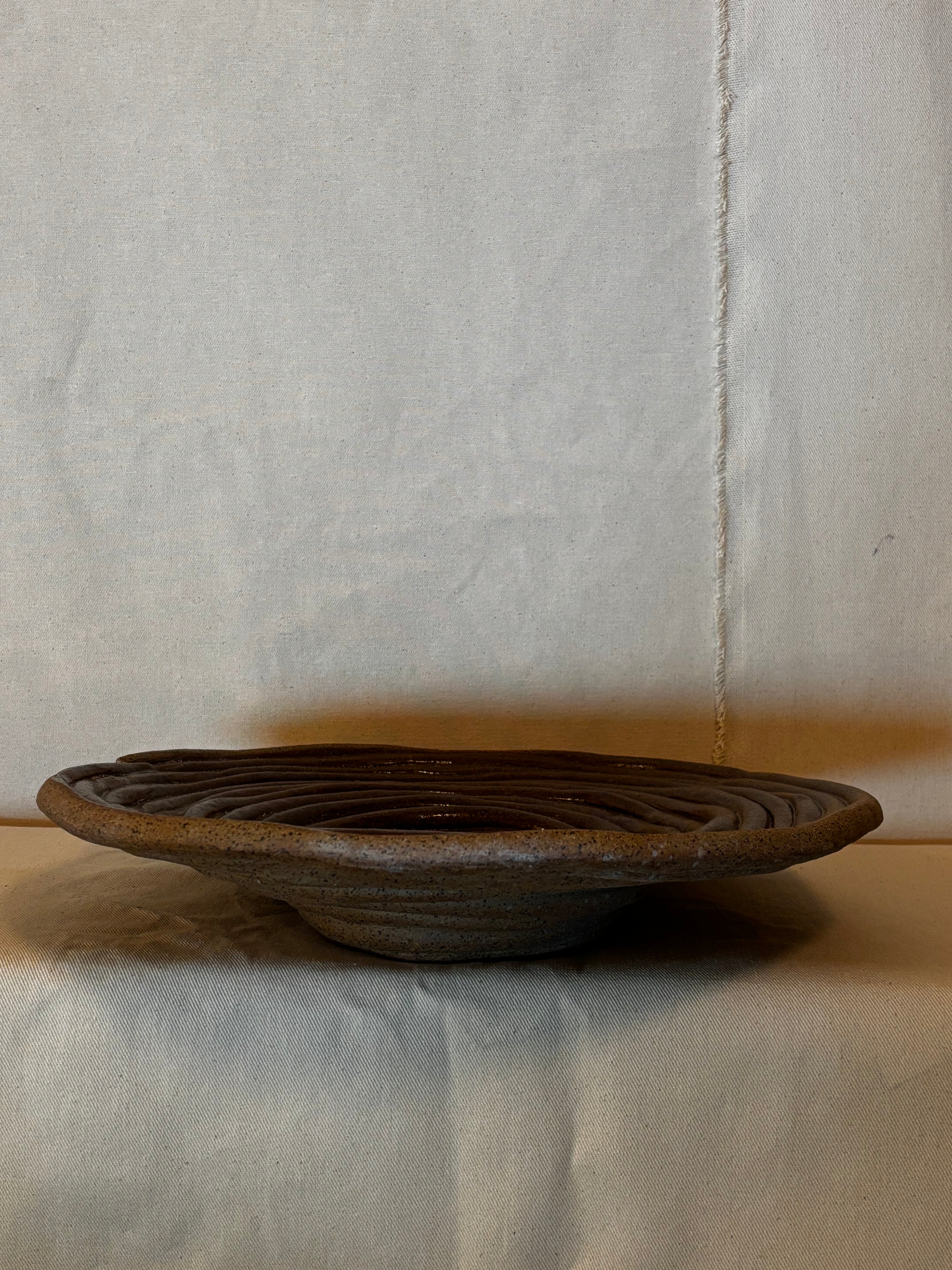 Chocolate Medium Bowl Bubbled Vase