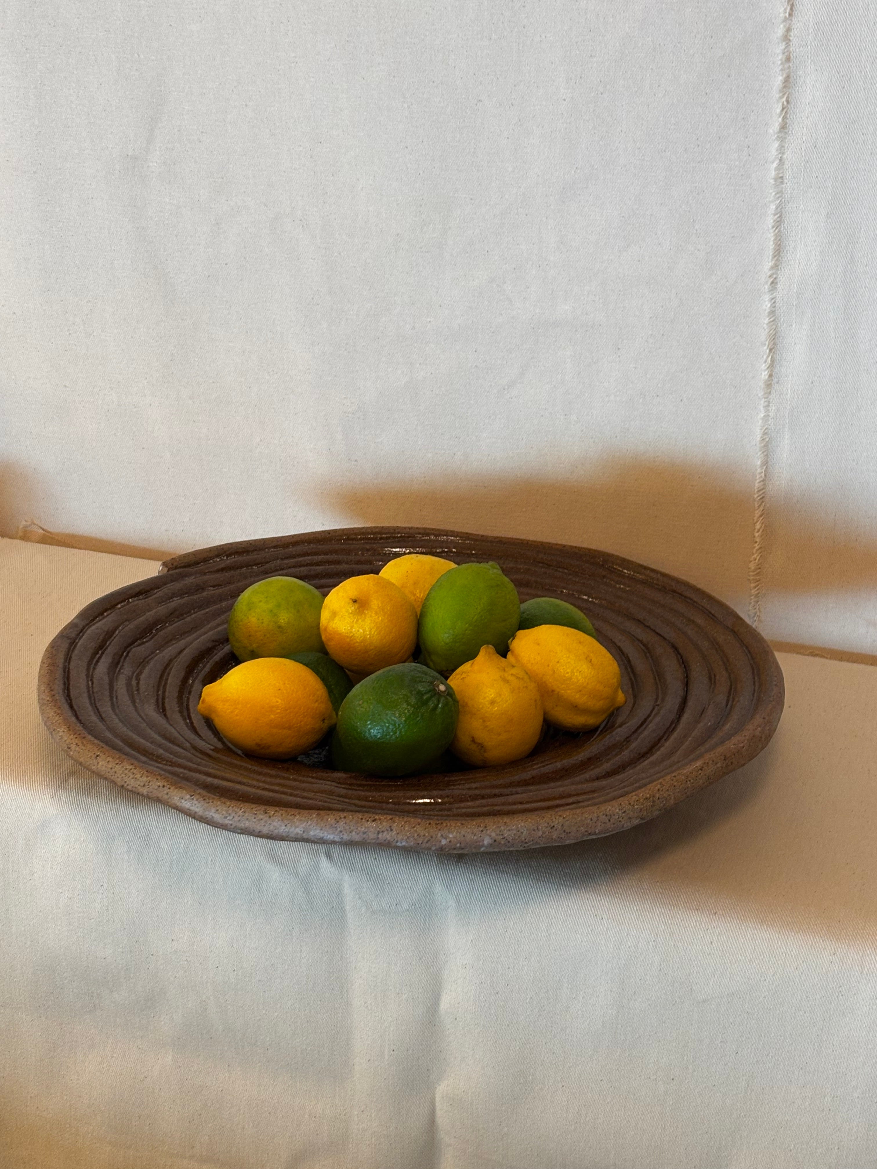 Chocolate Medium Bowl Bubbled Vase