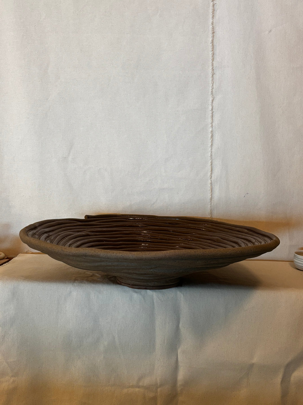 Huge Chocolate Bowl - Terracotta base (accident)