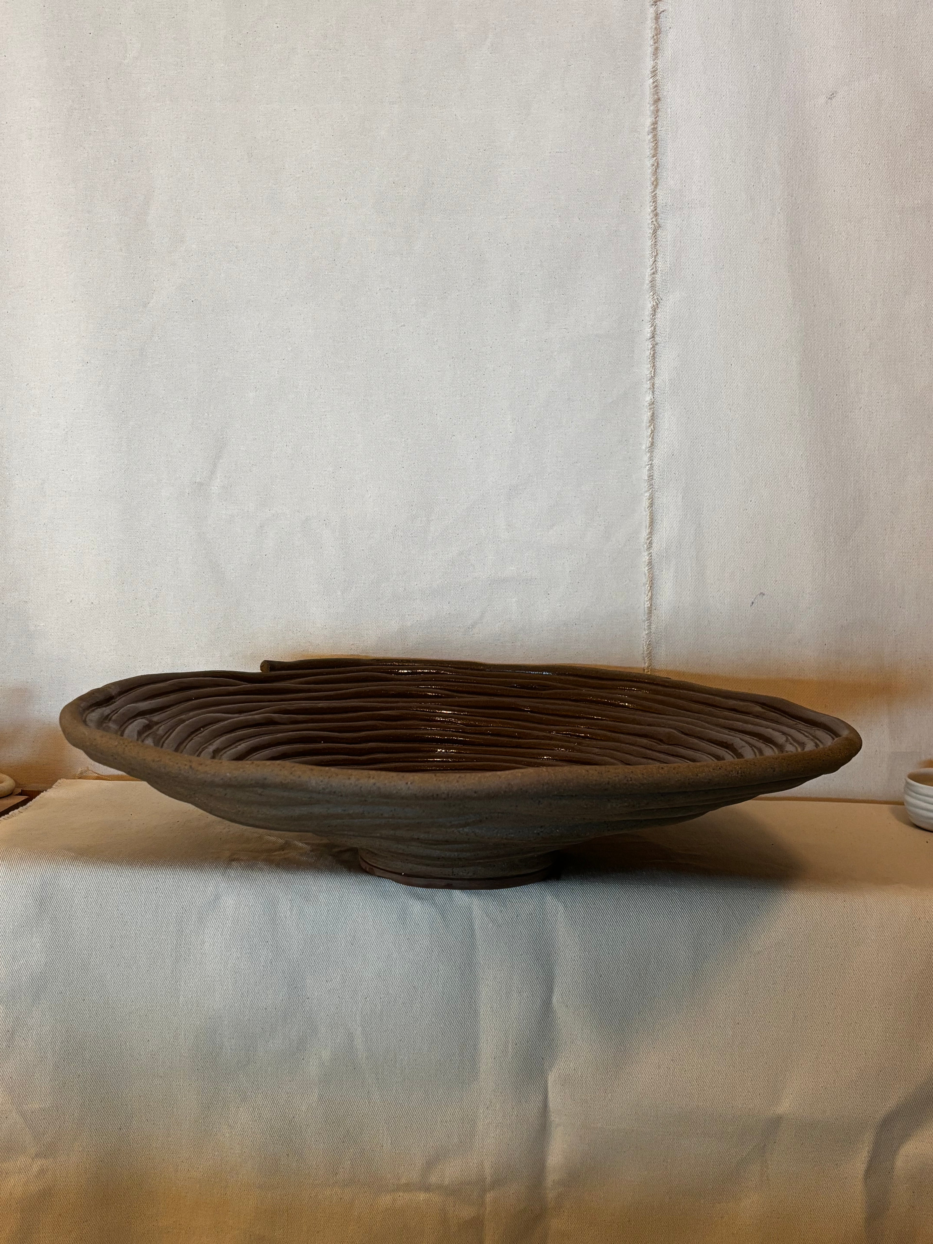 Huge Chocolate Bowl - Terracotta base (accident)