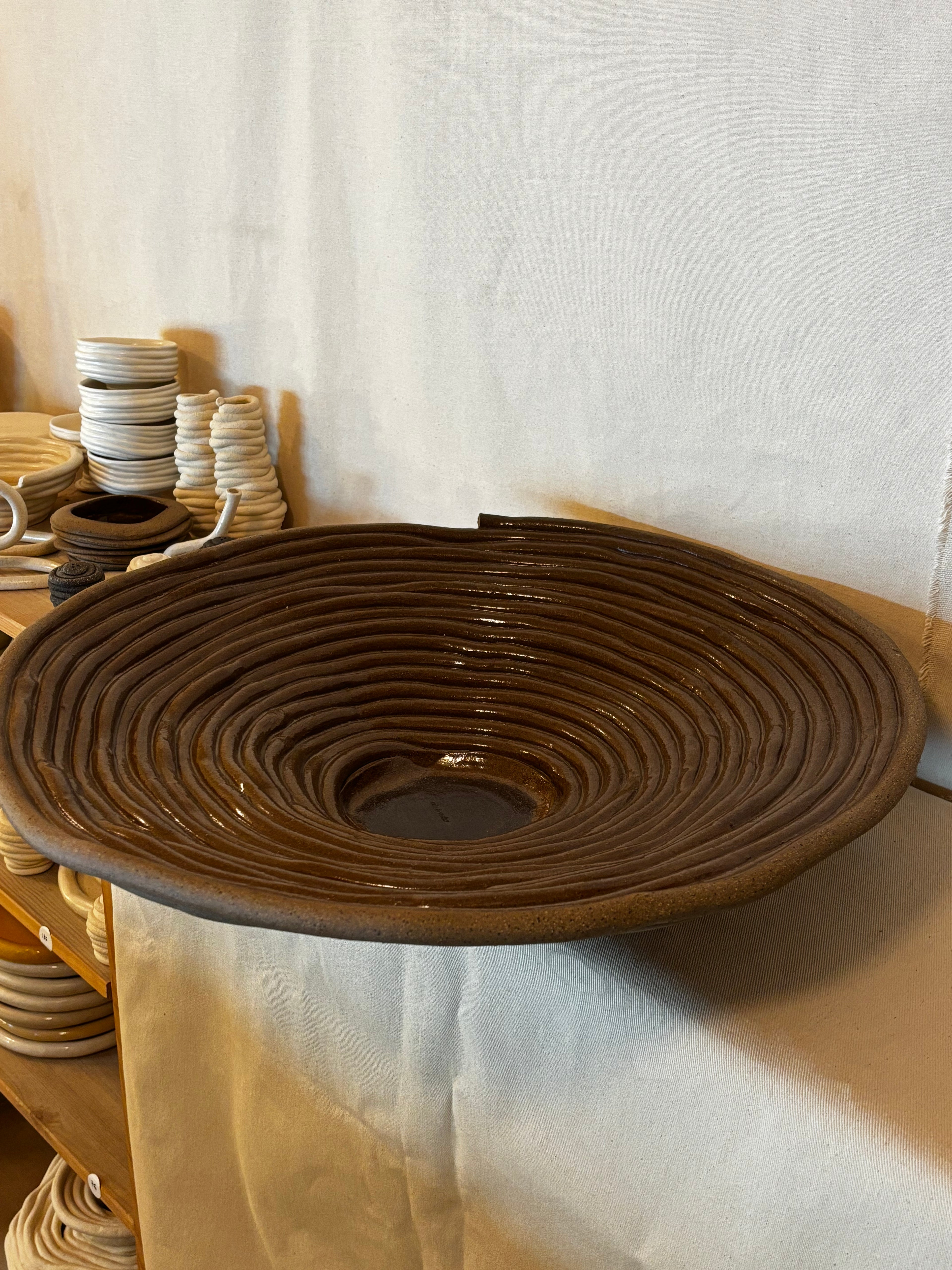 Huge Chocolate Bowl - Terracotta base (accident)