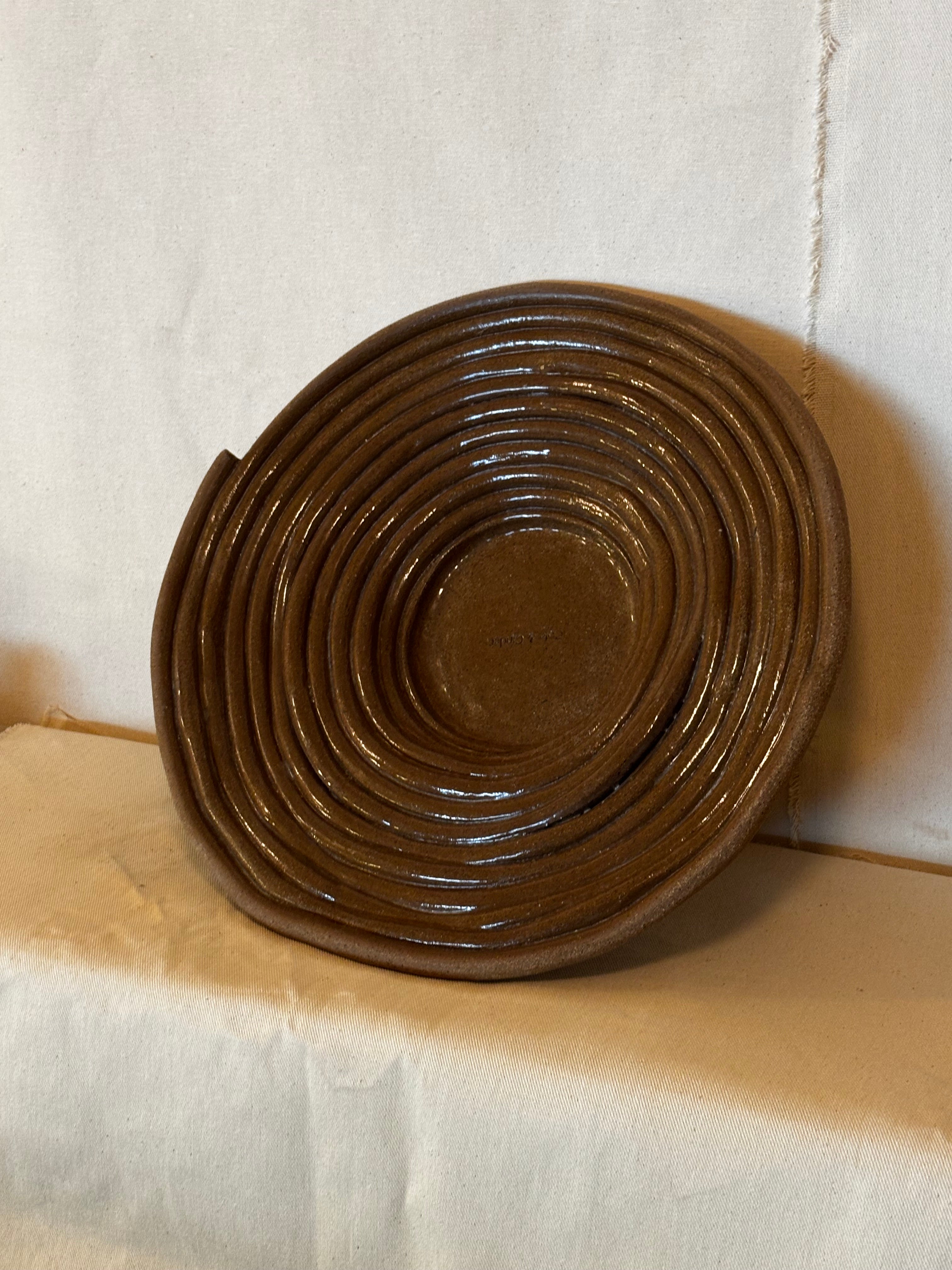 Cracked Medium Chocolate Bowl