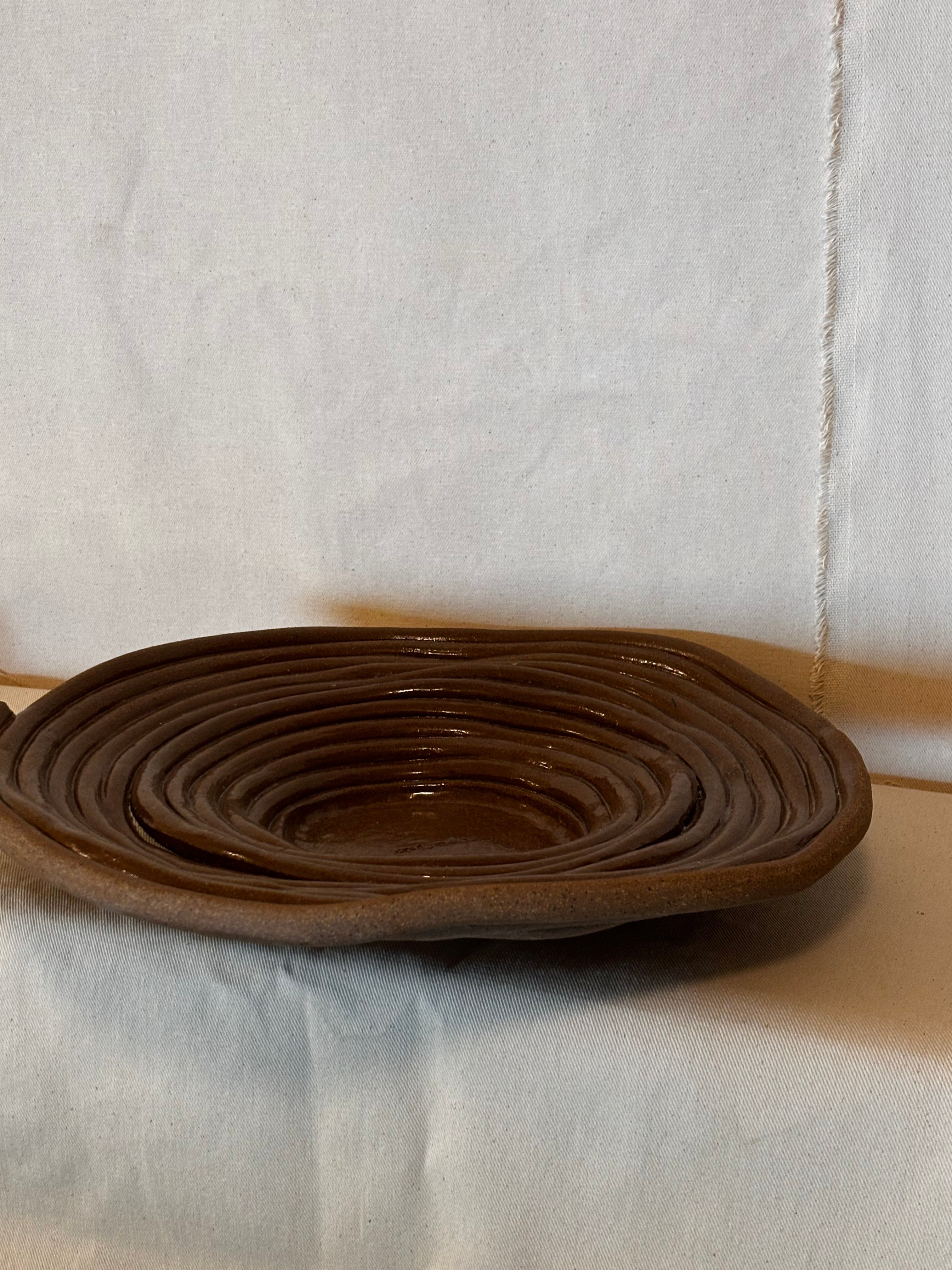 Cracked Medium Chocolate Bowl