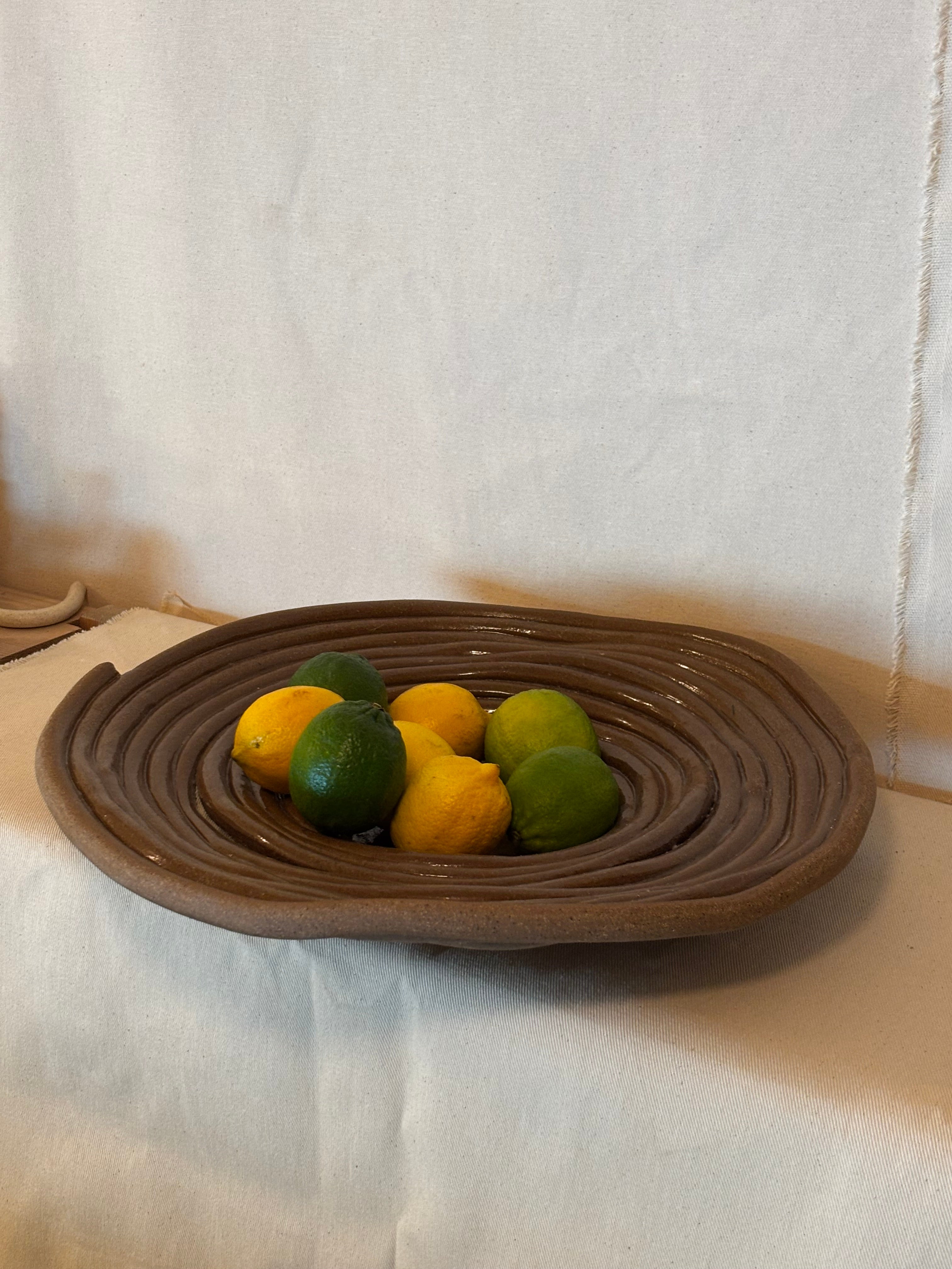 Cracked Medium Chocolate Bowl