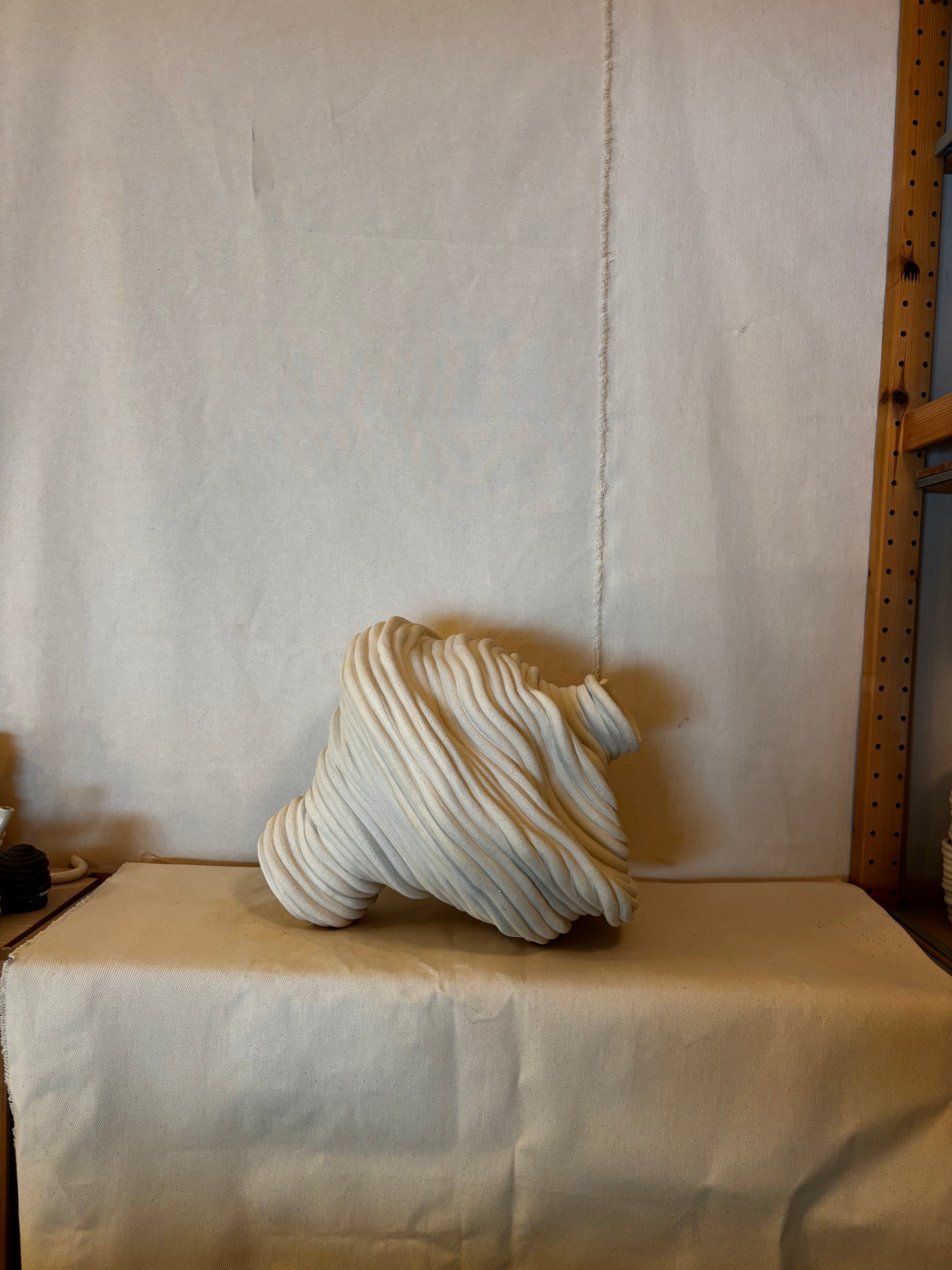 Huge Fossil Vase - Doesnt stand up on its own