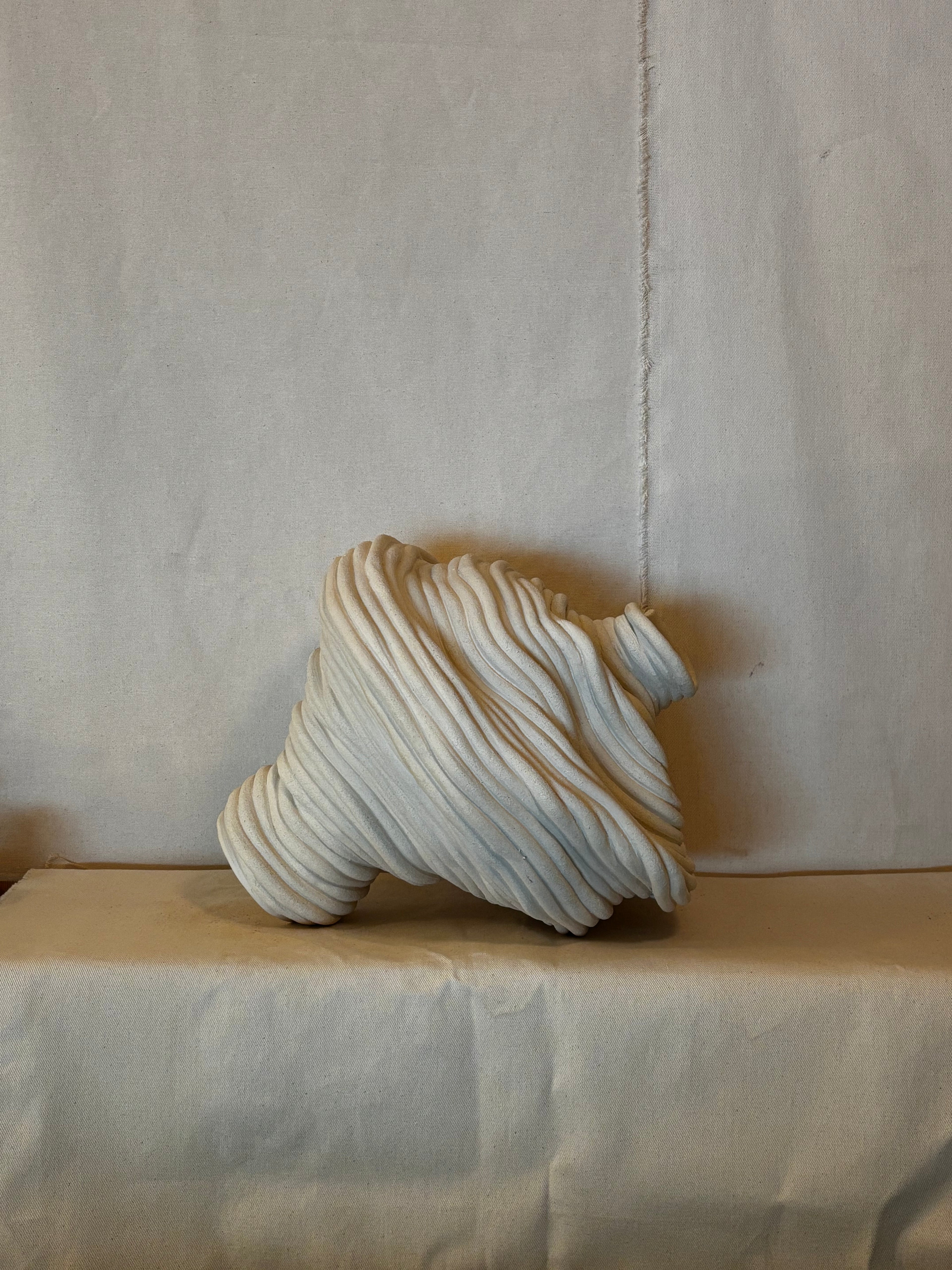 Huge Fossil Vase - Doesnt stand up on its own