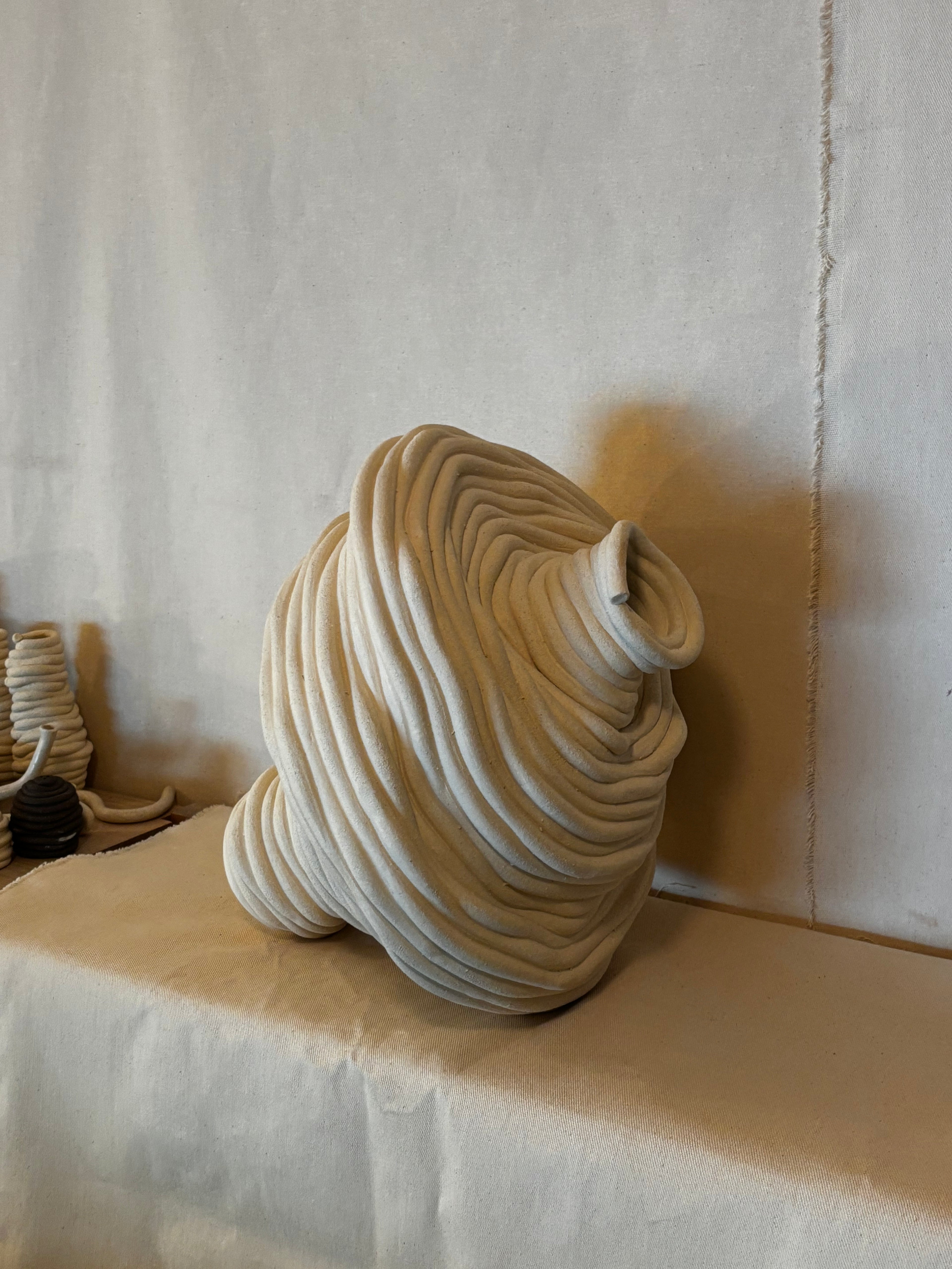Huge Fossil Vase - Doesnt stand up on its own